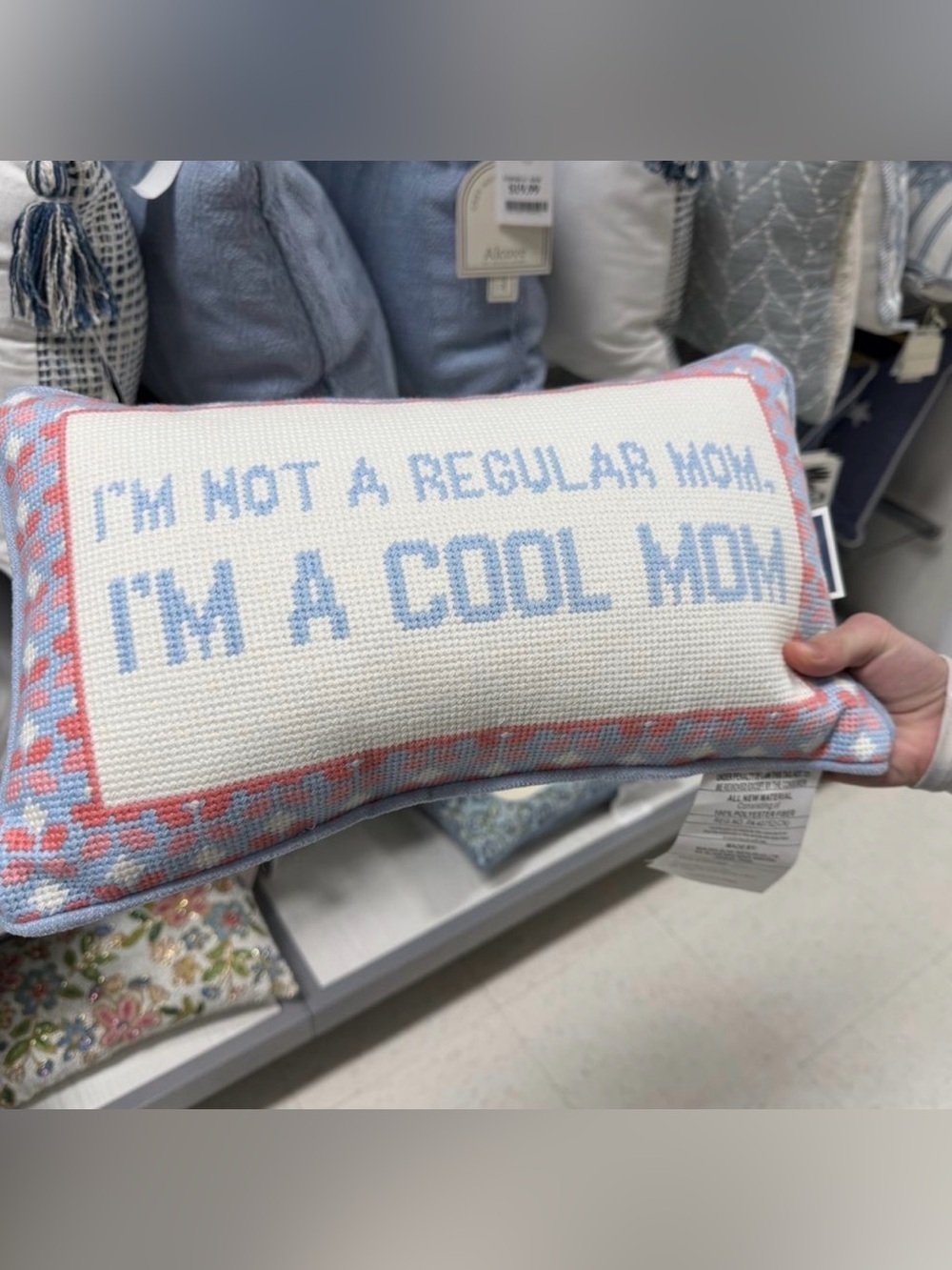 Rachel Zoe 'I'm A Cool Mom' Embroidered Pillow